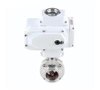 1.5" 2" 2.5" 3" Tri Clamp & 19-76mm Pipe Butterfly Valve - 304 Stainless Steel Sanitary with Electric Actuator for Home Brew, Dairy(OD38mm x TC50.5,220V)
