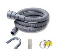 1.5/2/3/4M PVC Lavatrice Lavastoviglie Tubo di Prolunga Scarico dei Rifiuti con Set Staffe Lavaggio Ablaufschlauch(2m)