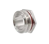 1.5" 2" Tri Clamp Bulkhead Fitting, SS304 Stainless Steel Sanitary Tank Connector for Beer/Kettles(1.5inch TC 50.5mm)