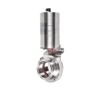 1.5" & 2" Tri Clamp Pneumatic Butterfly Valve - Stainless Steel 304/316, Single-Acting Actuator For Food/Beverage Processing(OD38mm Ferrule 50.5,SUS316L)
