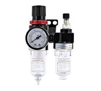 1/5/20 1/4 Air Compressor Oil Water Separator Filter Regulator Trap with Pressure Reducing Valve for Airbrush(5 Sets)