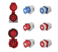 1/5/20 pz 16A/32A spina industriale e presa 3P/4P/5Pin Connettore elettrico IP67 Collegamento elettrico impermeabile Presa per montaggio a parete (16A montaggio a parete, 20 PCS-4P IP67)