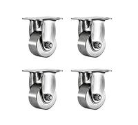 1.5"/40Mm Trolley Furniture Casters, Stainless Steel, Fixed Castor/Swivel Caster/Swivel Caster with Brake, Replace Moving Casters Wheels/B,A(4 Pcs)