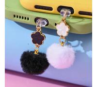 1/5/9 pezzi Elegante ciondolo in peluche a 4 e 5 petali, adatto per coppie, amici come regalo, protezione e decorazione per telefono/computer dalla polvere Tagli UnicaLega di zinco