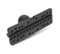 1.5 Ball braccio corto Fish Finder Mount, piastra di montaggio universale con 1,5 pollici / 38 mm / C Size Ball Adapters, compatibile con Garmin, Lowrance, Humminbird