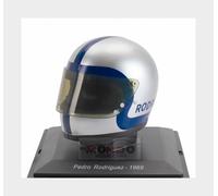1:5 EDICOLA Helmet F1 Casco Pedro Rodriguez 312 Season 1969 Silver HELFE45