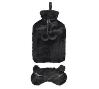 1.5 Litro Tinta Unita Nero Peluche Acqua Calda Con Abbinato Gatto Maschera Occhi