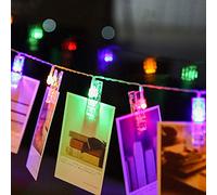 1,5 m LED String Lights with 10PCS Photo Clip LED Photo Clip String Lights Cornici Wall Decor - Party, Dormitorio, Casa, Decorazioni camera da letto, 2 * AA alimentato a batteria