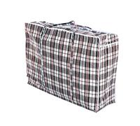 1/5 Pack Forte Extra Large Jumbo Storage Laundry Zipped Bag Riutilizzabile 80X60X20 CM | Ideale Per Lavanderia/il Negozio/il Deposito | Borsa Zip Negozio (Black,80X60X20 CM(5 PCS))