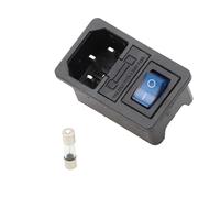 1/5 PCS Interruttore a bilanciere con fusibile IEC 320 C14 Presa di alimentazione con lampada Connettore interruttore fusibile Connettore con fusibile(70A,1 PCS)