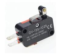 1/5 pezzi 16A 250VAC SPDT Interruttore di finecorsa momentaneo 1NO1NC 3pin Leva a rullo V-15 V-153 V-154 V-155 interruttore(V-155-1C25,5pcs)