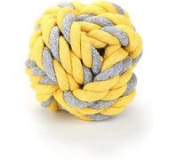 1/5 pezzi colorato cane giocattolo di cotone corda palla morso masticare palla di dentizione interattiva cucciolo di formazione divertente Pet Forniture (1 pz Giallo - s) Sostenibilità