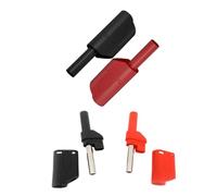 1/5 pezzi connettore maschio a banana impilabile maschio isolato rosso/nero da 4 mm rosso nero for spina del cavo(Red,5pcs)