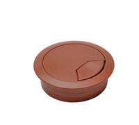 1 - 5 pezzi di cavo rotondo per desk da 50/60/80 mm in plastica e organizer per la gestione della tabella dei computer PC (rosso marrone 50 mm, 1 pezzo)