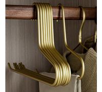 1/5 pezzi Grucce per pantaloni in lega di alluminio a forma di L antiscivolo per uso domestico, centri commerciali, dormitori 1 articolo,5 pezziLega di alluminio