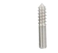 1/5 pezzi M4 M5 M6 M8 M10 Vite for legno con esagono incassato, doppia testa, filettatura a punta, un'estremità, set di viti autofilettanti in acciaio inossidabile 304(M6x100-1pcs)