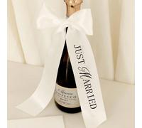 1/5 pezzi Nastro di raso decorativo per matrimonio, adatto per decorare bottiglie di champagne per novelli sposi, decorazione per feste e celebrazioni di matrimonio, idea regalo Poliestere