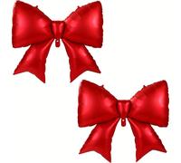 1/5 pezzi Palloncini con grande fiocco - Elegante decorazione per feste, rosso brillante, adatti per compleanno, San Valentino, matrimonio, fidanzamento - Possono essere utilizzati come sfondo fotogra