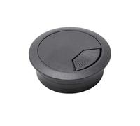 1-5 pezzi rotondi per desk Cable Grommet, 50/60/80 mm Plastic Wire Hole Cover and Organizer for PC Computer Table Tidy Management (Black 80 mm, 3 pezzi)