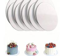 1/5 pezzi Sottotorta rotondo bianco in cartone ondulato per pasticceria, cottura della torta, DIY, dessert, matrimonio, celebrazione, compleanno, banchetto, spuntino, vassoio per mostra di cupcake, ac