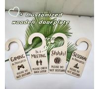 1/5 pezzi Targhetta personalizzabile in legno per la porta - Design inciso personalizzato, lavorazione a intaglio laser, elegante e durevole, legno di alta qualità, perfetto per casa, ufficio, hotel,