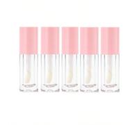 1/5 pezzi Tubi vuoti per lucidalabbra da 5ml 6ml rosa, bianchi, marroni con grande testina a pennello, flacone vuoto per olio labbra volumizzante, formato da viaggio, economico, regalo di Natale, cosm