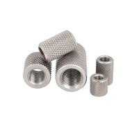 1-5 Pz/lotto Dado Di Accoppiamento Tondo Zigrinato M3 M4 M5 M6 M8 M10 M12 M16 In Acciaio Inox Lungo Estendere Il Dado Di Serraggio A Mano Zigrinato(M3x15 5PCS)