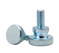 1/5 pz M3 M4 M5 M6 M8 M10 DIN464 GB834 Zigrinatura Testa a gradino alto Serraggio manuale Vite a testa zigrinata Parete divisoria Vetro Blocco a Regola(16mm,5pcs M4)