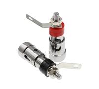 1-5 pz Nichel Placcato 33/40mm L Spina Audio A Banana Presa jack Connettore Altoparlante Amplificatore Terminale caricato a molla Binding Post(Black-40mm,1PCS)