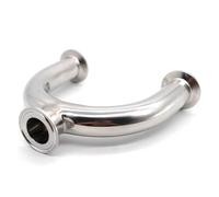 1.5" Tri Clamp & Pipe OD 38mm U Shaped Bend 3 Way SUS 304 Stainless Fitting Spliter Homebrew Beer