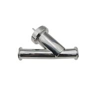 1.5" Tri Clamp Y Type Filter Strainer,Pipe OD 3/4", Stainless Steel SS304 DIN Cover 150 mesh