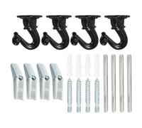 1.5" x 1.3" Soffitto Gancio,4 Set Di Soffitto Ganci,Nero