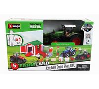1/50 BURAGO - FENDT - SET FARM CHICKEN COOP PLAY VARIO 1050 18-31681-GREEN