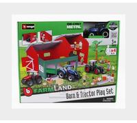 1/50 BURAGO - NEW HOLLAND - SET FARM BARN & TRACTOR PLAY T7.315 BU31684-BLUE