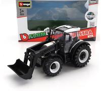 MODELLINO STATICO BURAGO VALTRA N174 TRATTORE FRONT LOADER 2017 BIANCO NERO 1/50
