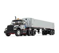 1/50 Mack Granite MP Giorno Cabina Nero Argento East Genesi Taglio Dump Trailer