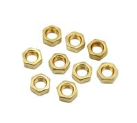 1-50 pezzi DIN934 dado esagonale in ottone massiccio e rame for viti e bulloni M1.6 M2 M2.5 M3 M4 M5 M6 M8 M10 M12(M6 10pcs)