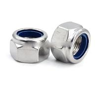 1~50 pezzi DIN985 M2 M2.5 M3 M4 M5 M6 M7 M8 M10 M12 acciaio inossidabile 304 o dadi autobloccanti esagonali in nylon-M2.5 50 pezzi, acciaio inossidabile 304