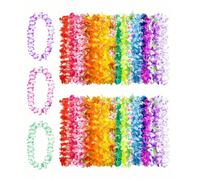 1-50 pezzi Fasce per capelli con ghirlanda floreale hawaiana, tema tropicale hawaiano, bomboniere per feste, decorazioni per matrimoni, vacanze, spiagge, compleanni, forniture per feste, fasce floreal