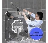 1-50 pezzi Ganci adesivi trasparenti potenti, ganci magici impermeabili montati a parete, adatti per bagno e cucina, senza bisogno di forare, applicabili a vari materiali di superficie, per il ritorno