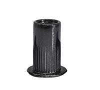 1-50 pezzi M3 M4 M5 M6 M8 M10 M12 Dado for rivetto piatto in acciaio al carbonio nero Testa piatta Filettata Rivetto Inserto Nutsert Rivetti Dadi(M3(40pcs))