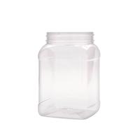 1.500 ml barattolo PET 'Dana', quadrato, plastica, bocca: 100/400