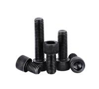1/50pcs M1.4 M1.6 M2 M2.5 M3 M4 M5 M6 M8 To M16 DIN912 Black Grade 12.9 Alloy Steel Hexagon Hex Socket Cap Head Screw Bolt(40mm,1pc M12)
