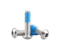 1-50pcs M2/M2.5/M3/M4/M5/M6/M8/M10/M12 acciaio inossidabile 304 viti con testa a piatto e fessura esagonale interna con gomma anti-scivolo, M2.5x12mm