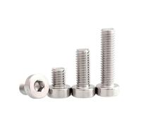 1/50X DIN7984 M2 M2.5 M3 M4 M5 M6 M8 M10 M12 Stainless Steel Hex Hexagon Socket Thin Low Short Profile Head Cap Screw Bolt(65mm,10pcs M5)