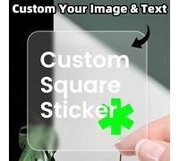 1/54/108 pezzi Etichette personalizzabili - Adesivi quadrati impermeabili con qualsiasi design, immagine, logo, testo, etichette di ringraziamento personalizzate, adatte per amici, figlio, figlia, dip