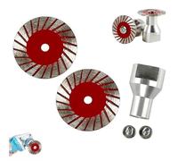 1.57" Diamond Saw Blades Set, 40mm Multi-Functional Professional Mini Diamond Cutting Blade Set, Precision Stone Cutting Made Easy, for Concrete Tile Stone Long-Lasting Wet & Dry Use (2PCS)