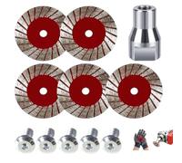 1.57Inch Diamond Saw Blade Set, Mini Cutting Disc with Removable Flange | 40mm Mini Diamond Engraving Blade, with 5/8"-11 Flange Diamond Saw Blades Set Precision Stone Cutting, for Granite, Marble