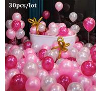 1,5g, Set da 30 pezzi di decorazioni per la festa del 1° compleanno di un bambino o una bambina, in bianco + rosa + magenta, decorazioni per pareti 1,5 gcolla di latice