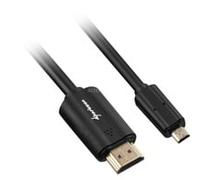 Cavo HDMI/Micro HDMI Sharkoon 1,5 m Nero 4K 3D